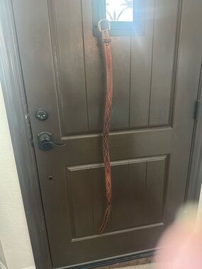 Brown Embossed Leather Men's Belt